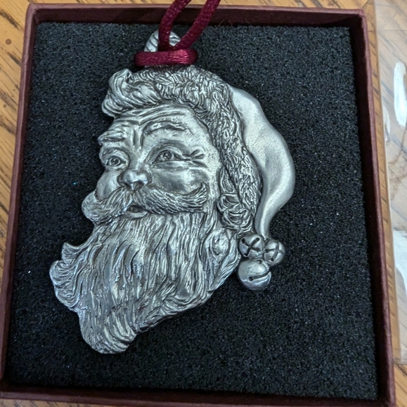 SEAGULL PEWTER SMILING SANTA ORNAMENT NIB - Picture 4 of 9